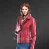 Genuine Leather Jackets in Red for Tasteful Women