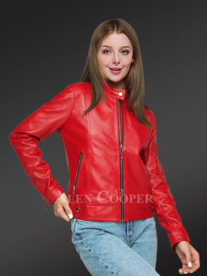 Genuine Leather Jackets in Red for Women is a Versatile Creation for This Winter