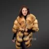 Golden Fox Fur Coat