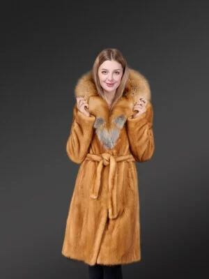 Golden Mink Fur Coat