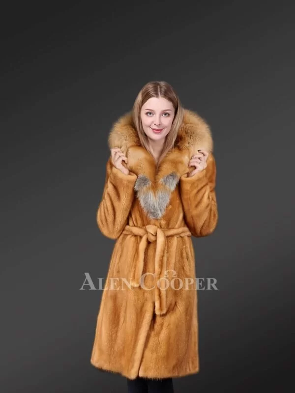 Golden Mink Fur Coat