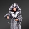 Silver Fox Fur Long Coat
