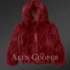 Rabbit Fur Bomber Jacket