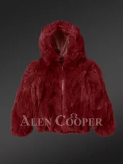 Rabbit Fur Bomber Jacket