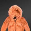 Kids Rabbit Hooded Bomber In Orange