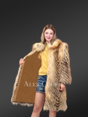 Knitted Fox Fur Coat