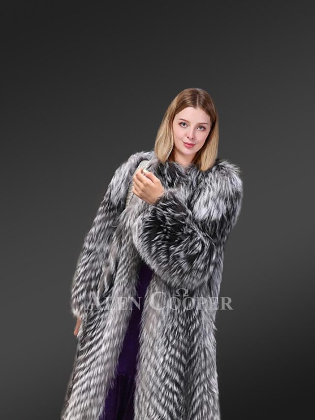 Silver Fox fur coat