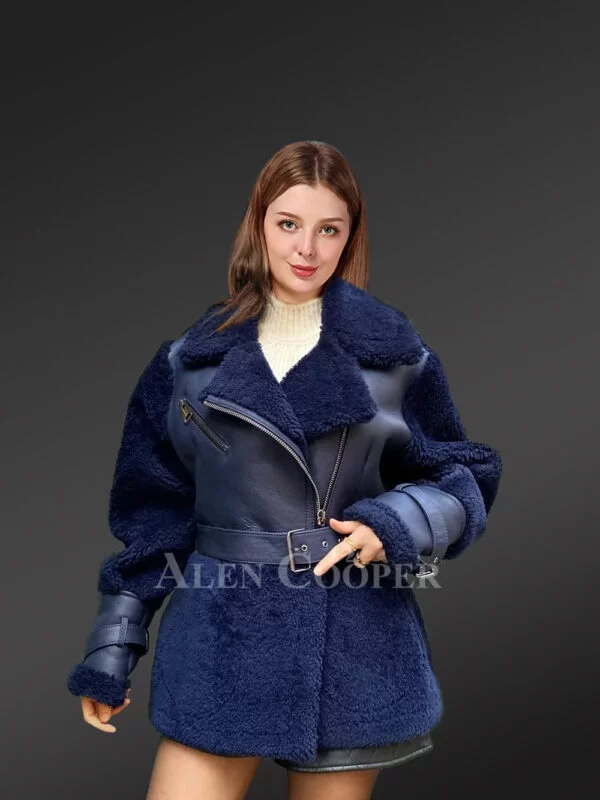 Sheepskin Shearling Coat Women - Image 3