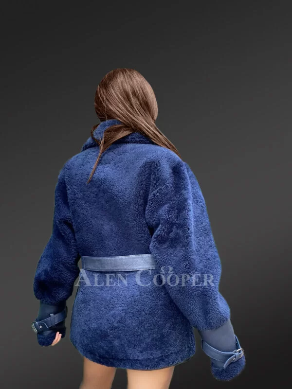 Sheepskin Shearling Coat Women - Image 9