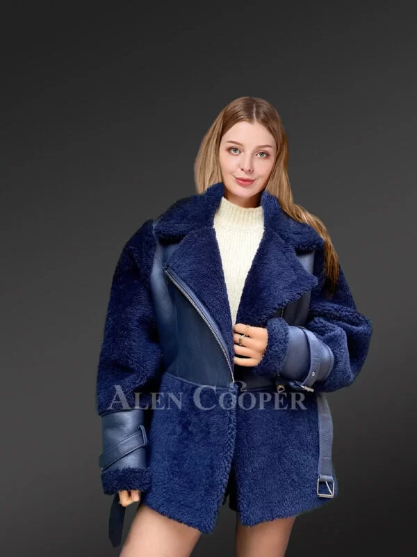 Sheepskin Shearling Coat Women - Image 4