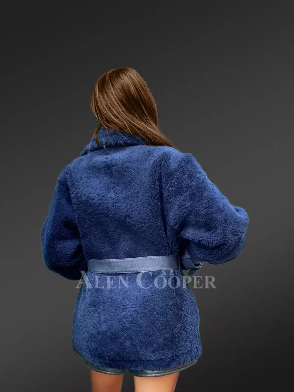 Sheepskin Shearling Coat Women - Image 8