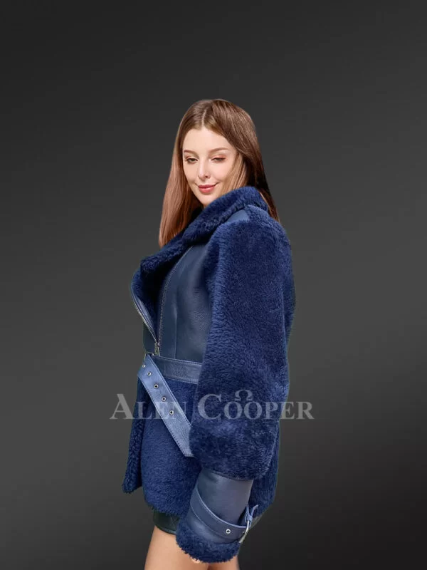 Sheepskin Shearling Coat Women - Image 7