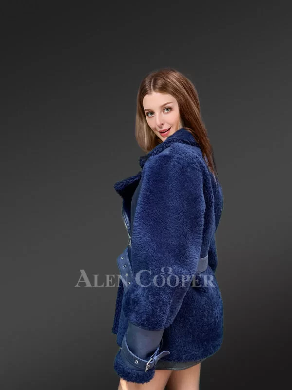 Sheepskin Shearling Coat Women - Image 6
