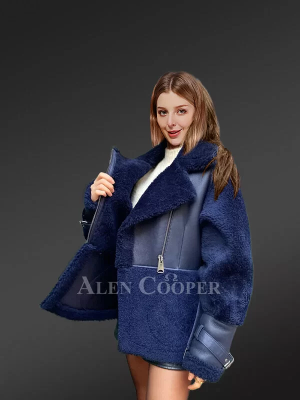 Sheepskin Shearling Coat Women - Image 5