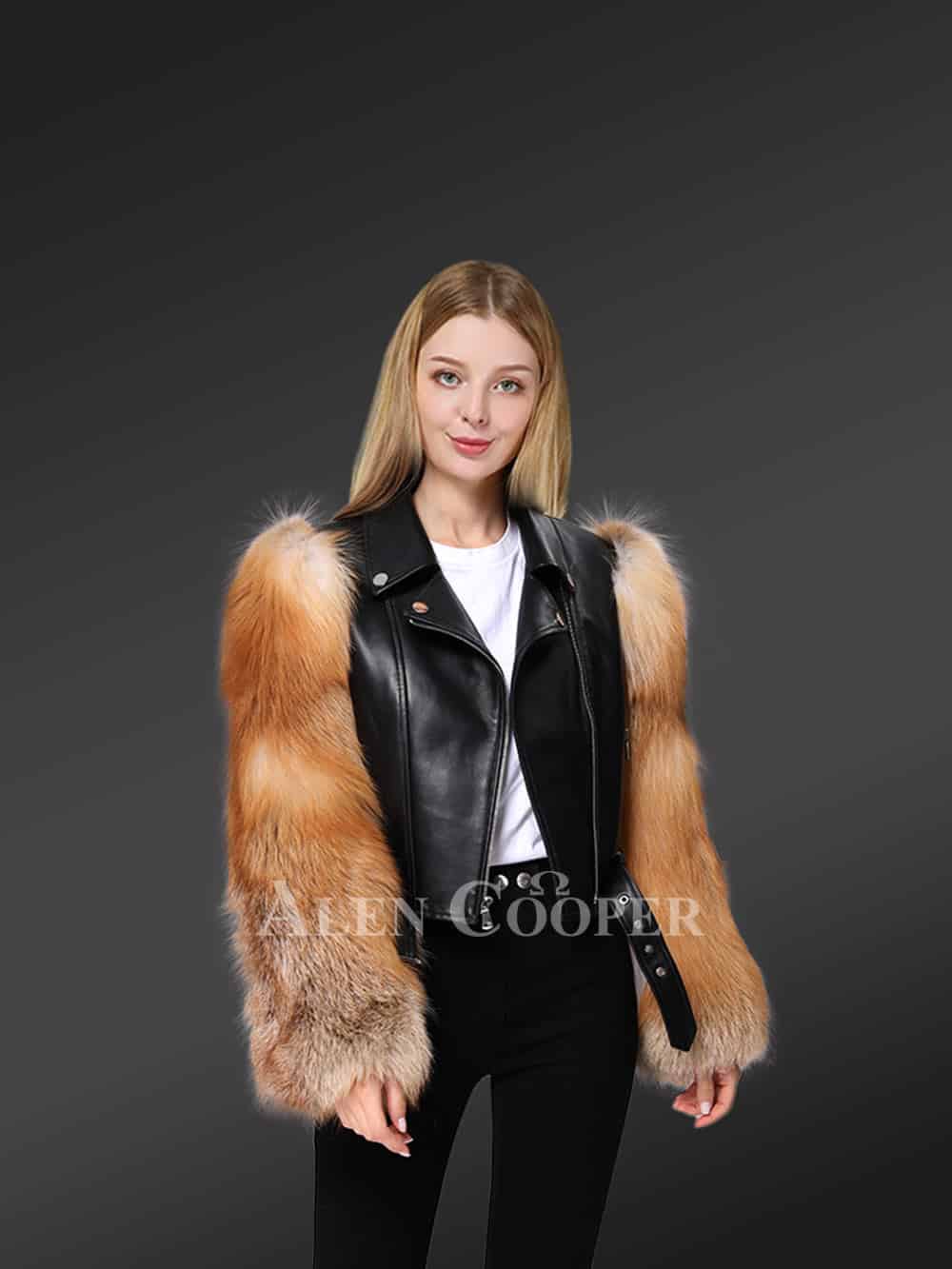Fur Collar Leather Crop Jacket, … curated on LTK