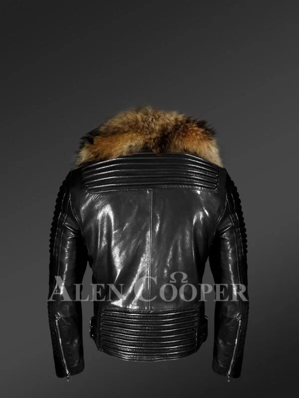 Leather Fur Jacket for Men - Image 6