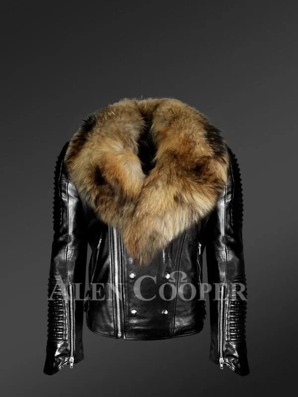 Leather Fur Jacket for Men - Image 4