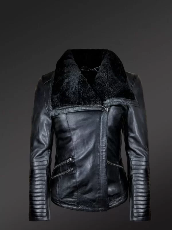 Women's Leather Motorcycle jacket - Image 3