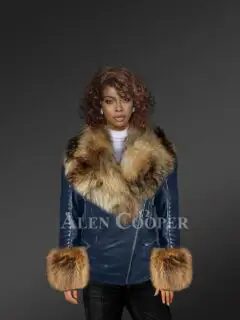 ジャケット・アウター ASM raccoon fur lamb leather jacket ASM raccoon fur lamb leather jacket Fashion Design Genuine