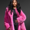Long coat in fox fur