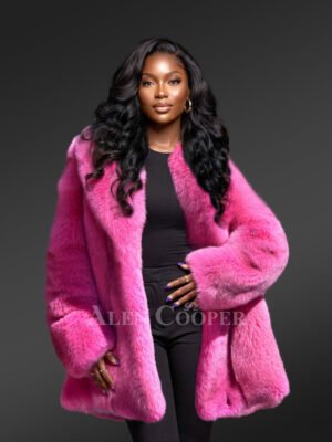 Long coat in fox fur