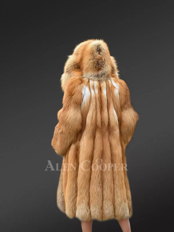 Luxury Gold Fox Fur Jacket for Women Is Elegant, Soft and Warm - Image 6