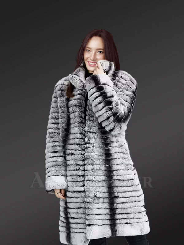 Luxury Long Warm Winter Real Fur Coat for Women