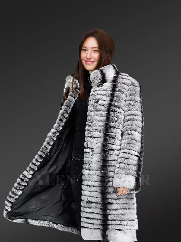 Highly Fashionable and Luxury Long Warm Winter Real Fur Coat for Women - Image 4