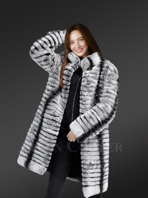 Highly Fashionable and Luxury Long Warm Winter Real Fur Coat for Women