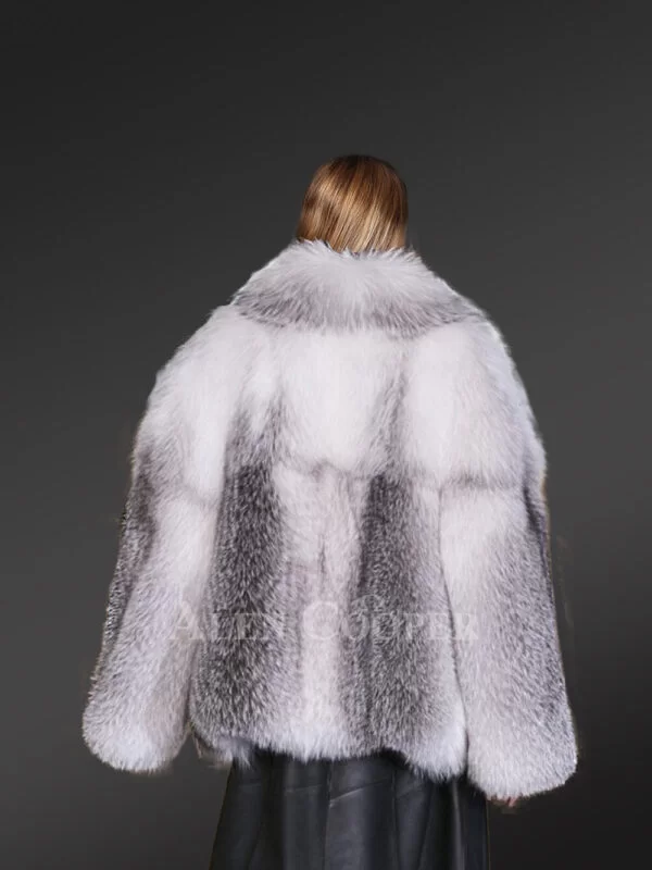 Luxury Shadow Frost Fox Fur Coat for Women Defines Your Style Statement - Image 3