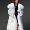 Luxury White Fox Fur Full Coat for Women