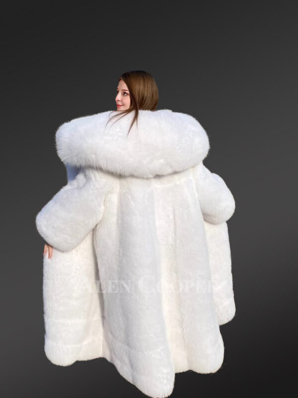Luxury White Fox Fur Full Coat for Women is a perfect winter collection - Image 3