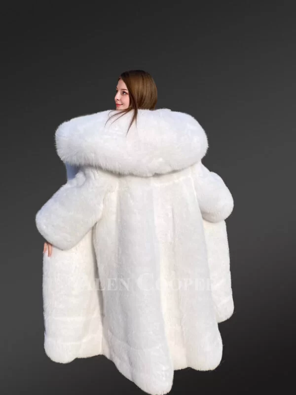 Luxury White Fox Fur Full Coat for Women is a perfect winter collection - Image 3