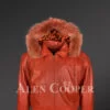 Mens Bomber with Hood and Fox Fur Trim