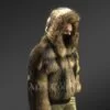 Raccoon Fur Bomber Coat for Men