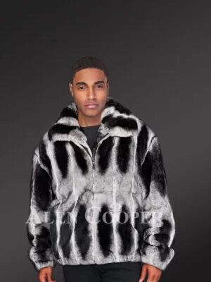 Rabbit fur Bomber Jacket