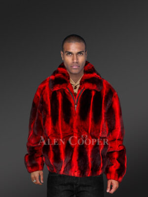 Rabbit Fur Bomber Jacket