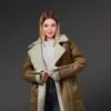 Medium Length Sheepskin Shearling Coat