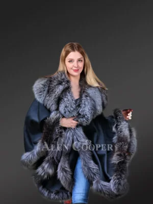 Leather Fur Cape