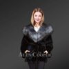 Mink-Fur-Coat-With-Silver-Fox-Fur-Hood-And-Lapels