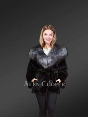 Mink-Fur-Coat-With-Silver-Fox-Fur-Hood-And-Lapels