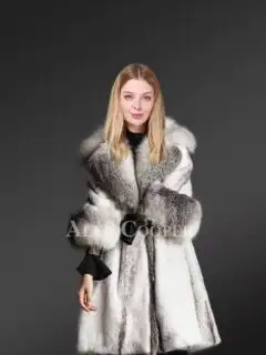 Mink fur long coat for Women to add grace to women