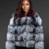 Multi Color Shawl Shoulder Real Fox Fur