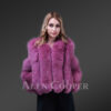 Purple Pelted Fox Fur
