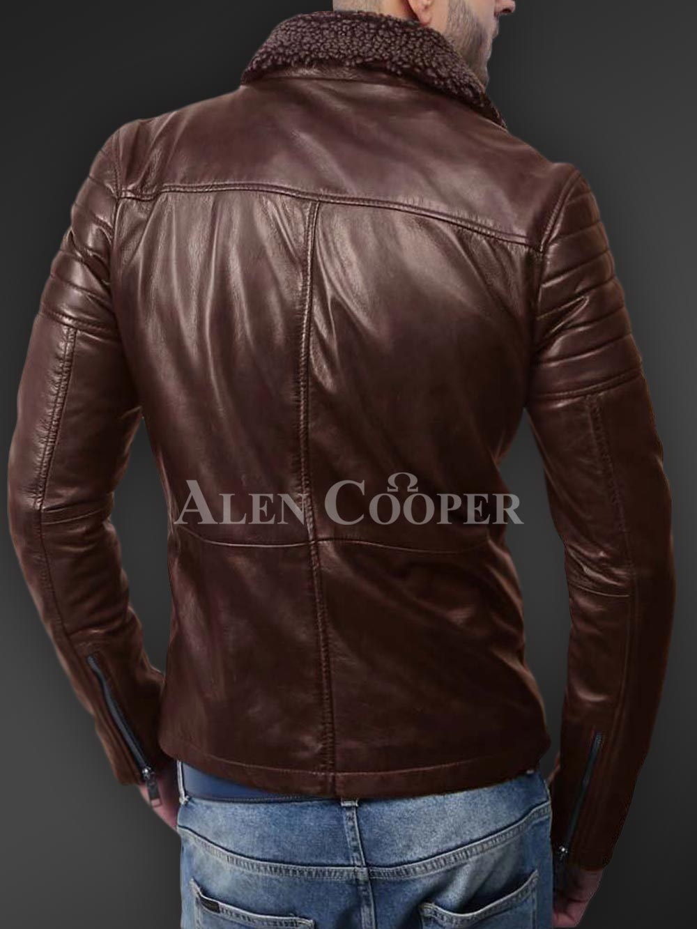 Lambskin Leather Biker Jacket for Men with Many Fascinating Features - Image 15