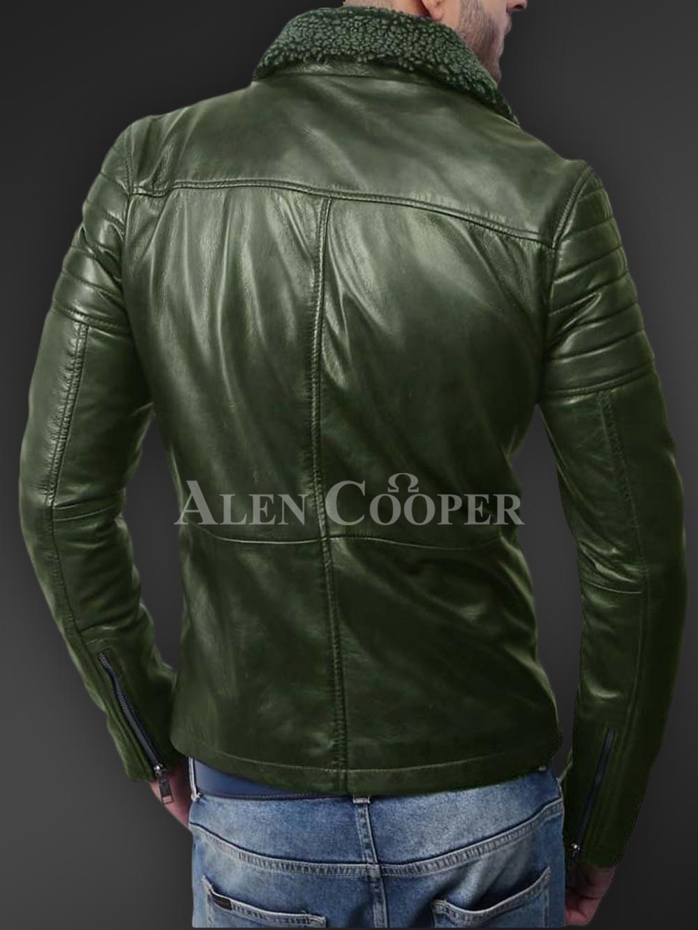 Lambskin Leather Biker Jacket for Men with Many Fascinating Features - Image 16