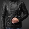New-Soft-and-solid-asymmetrical-zipper-closure-pure-leather-jacket-for-men-in-black
