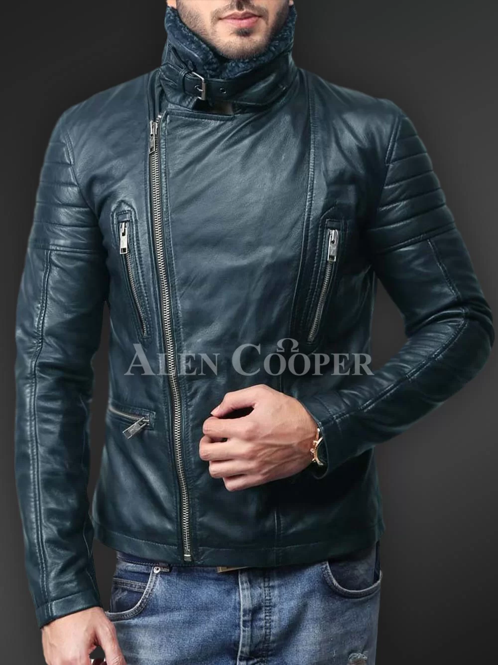 pure leather jacket for men