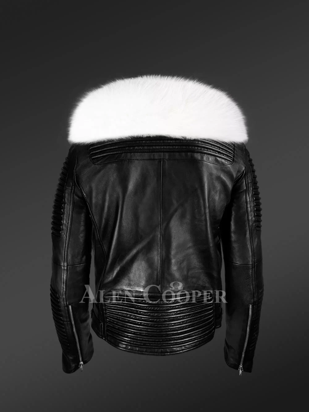 Original Black Leather Jacket for men in biker style
