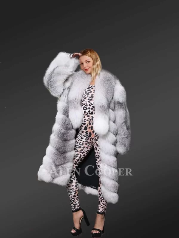 Original Cross Fox Fur Long Coat in a Deadly Combo of Elegance and Style - Image 7